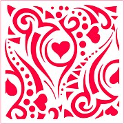 Šablóna Picasso heart 20x20cm, FHG252
